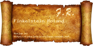 Finkelstein Roland névjegykártya
