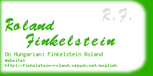roland finkelstein business card